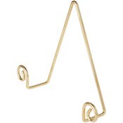 Bard's Shiny Gold-toned Scroll Wall Mountable Plate Hanger, 7.5" H x 8.5" W x 2.25" D (For Plates 8" - 10")