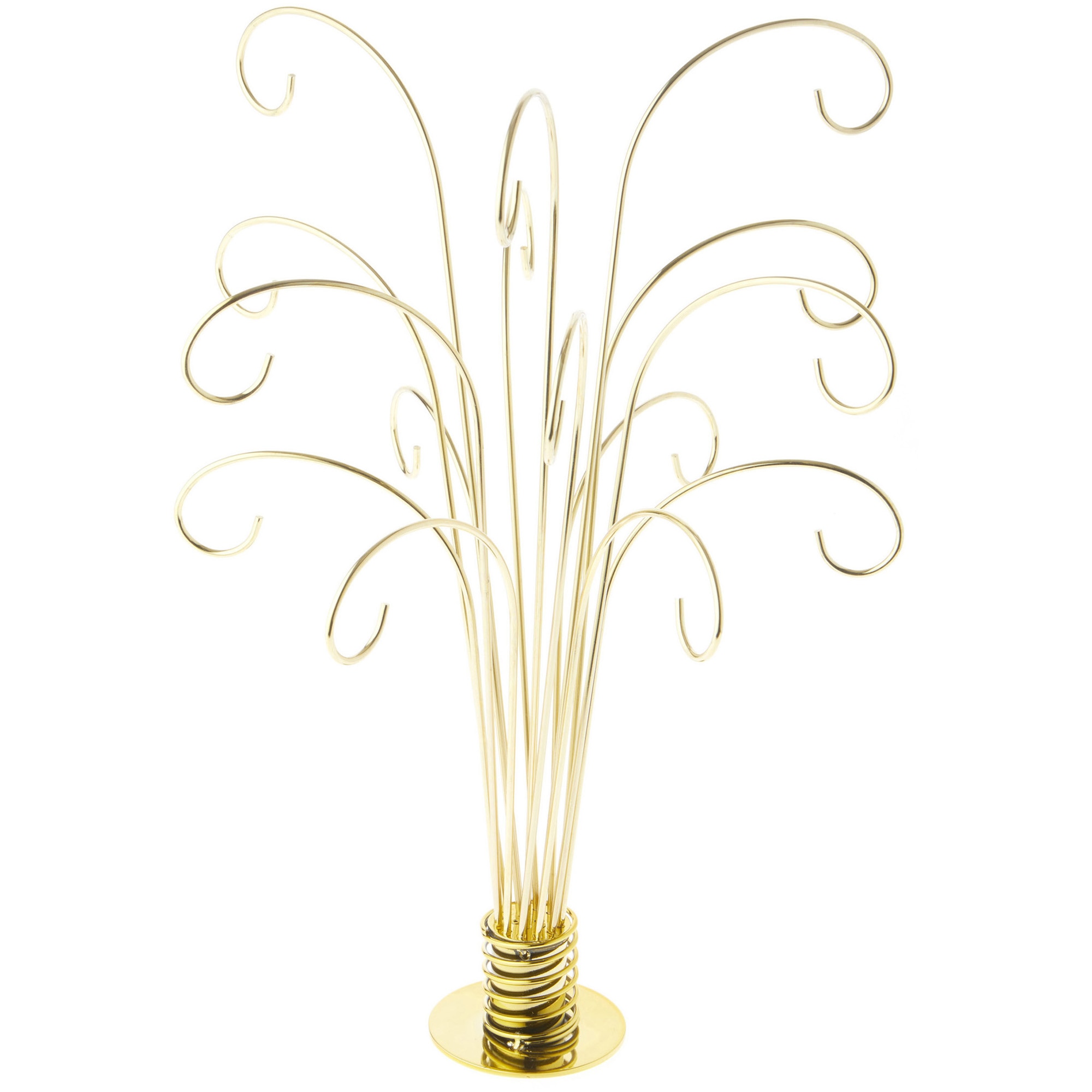 Bard's Fountain-Style Gold-toned Ornament Tree, 15 Branch, 10.5" W x 10.5" D x 20" H