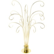 Bard's Fountain-Style Gold-toned Ornament Tree, 15 Branch, 10.5" W x 10.5" D x 20" H