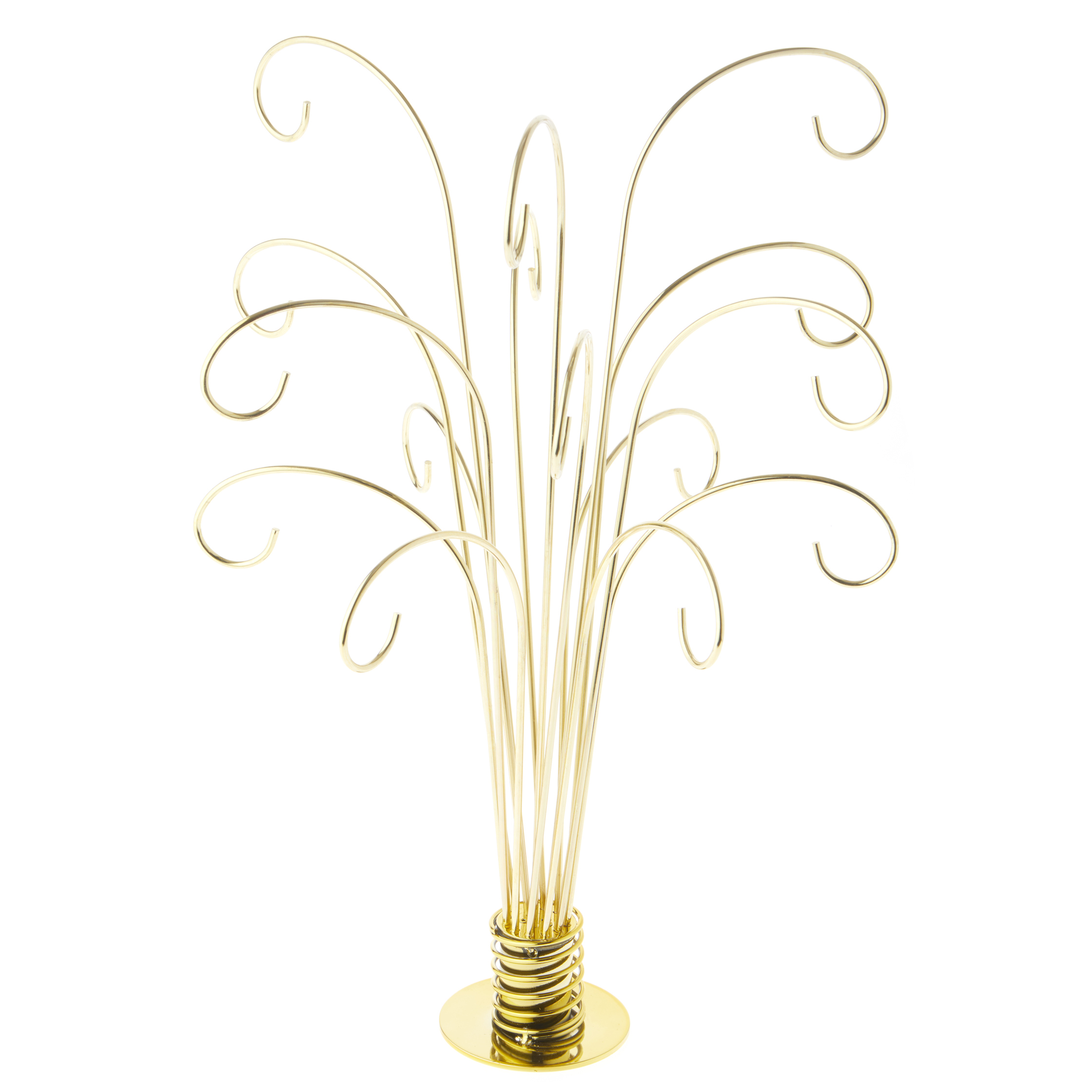 Bard's Fountain-Style Gold-toned Ornament Tree, 15 Branch, 10.5" W x 10.5" D x 20" H