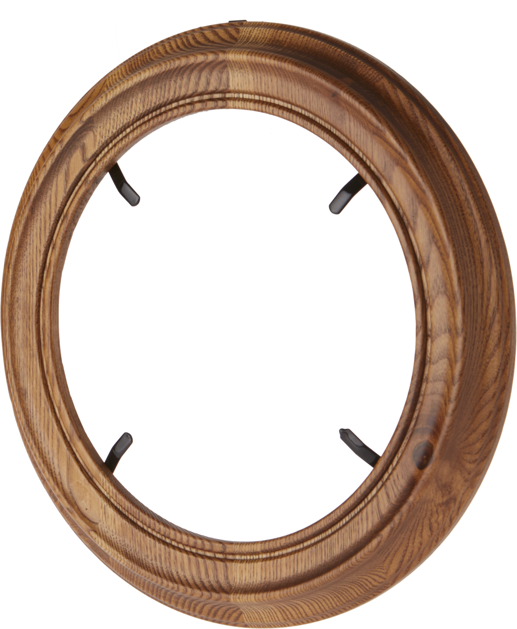 Bard's Red Oak Finish Round Wall Mountable Plate Frame, 11.25" H x 11.25" W x 0.5" D (For 8.25" - 9.25" Plates)