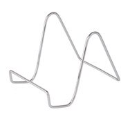Bard's Plain Silver Wire Easel Stand, 4" H x 3.5" W x 5.5" D