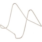 Bard's Plain Silver Wire Easel Stand, 6" H x 5.5" W x 8" D