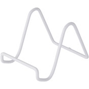Bard's Vinyl Covered White Wire Easel Stand, 3" H x 3" W x 4.5" D
