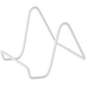 Bard's Vinyl Covered White Wire Easel Stand, 4" H x 3.5" W x 5.5" D