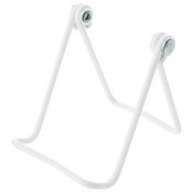 Bard's Adjustable Vinyl Covered White Wire Easel Stand, 3" H x 3" W x 3.25" D