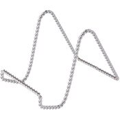 Bard's Twisted Silver-toned Wire Easel Stand, 4" H x 3.5" W x 5.5" D