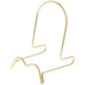 Bard's Brass Metal Plate Stand, Arched Front, 5.5" H x 3.5" W x 4.5" D (For 7.5" - 10.75" Plates)