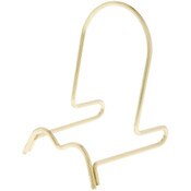 Bard's Brass Metal Plate Stand, Arched Front, 5.5" H x 3.5" W x 4.5" D (For 7.5" - 10.75" Plates)