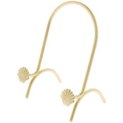 Bard's Brass Metal Easel Stand, Seashell, 5.75" H x 3.75" W x 3" D (For 6" - 9" Plates)