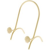 Bard's Brass Metal Easel Stand, Seashell, 5.75" H x 3.75" W x 3" D (For 6" - 9" Plates)