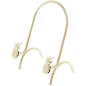 Bard's Brass Metal Easel Stand, Pineapple, 5.75" H x 4.25" W x 3.25" D