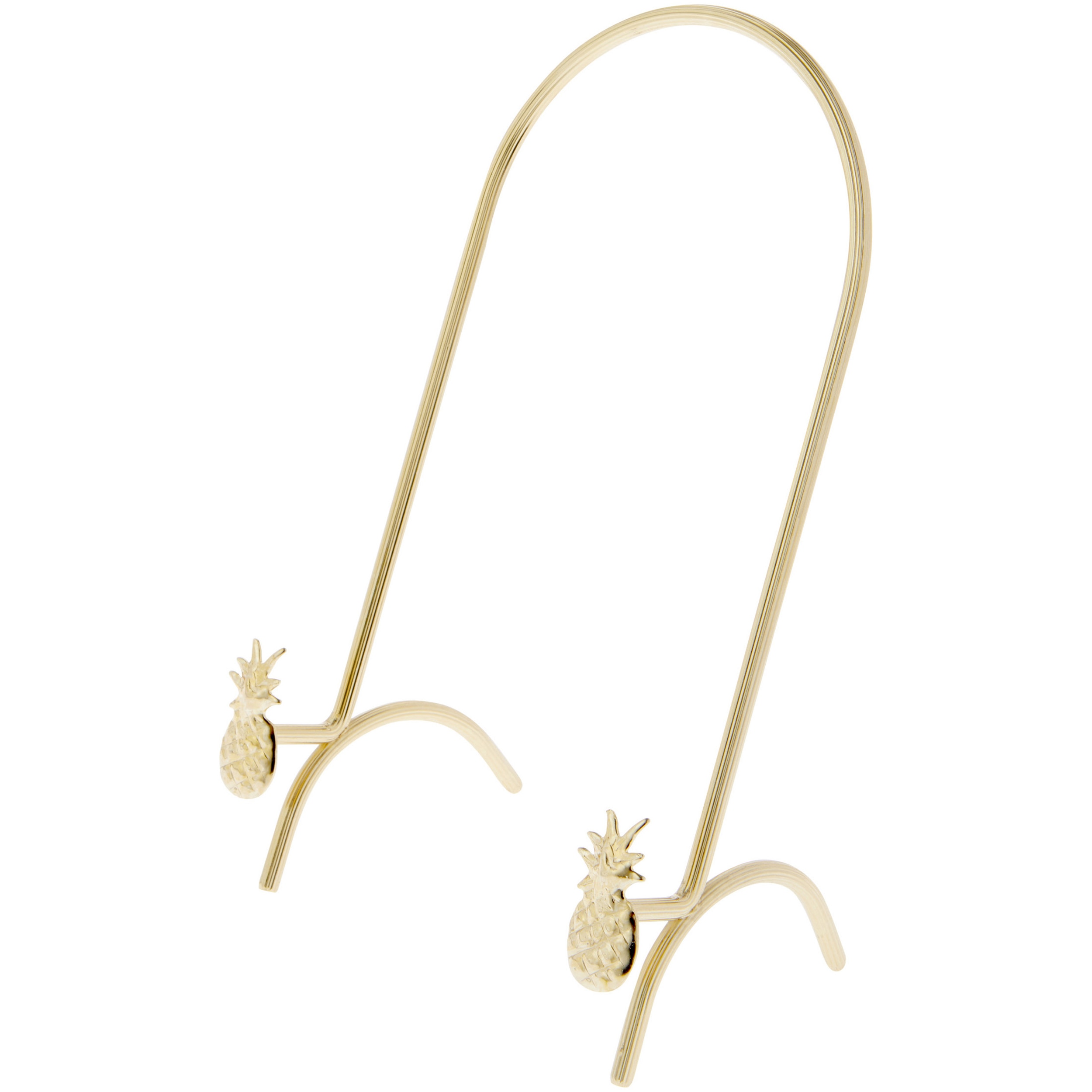 Bard's Brass Metal Easel Stand, Pineapple, 7.75" H x 5" W x 4" D