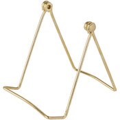 Bard's Folding Gold-toned Wire Easel Stand, 4" H x 4" W x 4.75" D