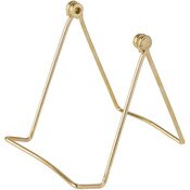Bard's Folding Gold-toned Wire Easel Stand, 4" H x 4" W x 4.75" D