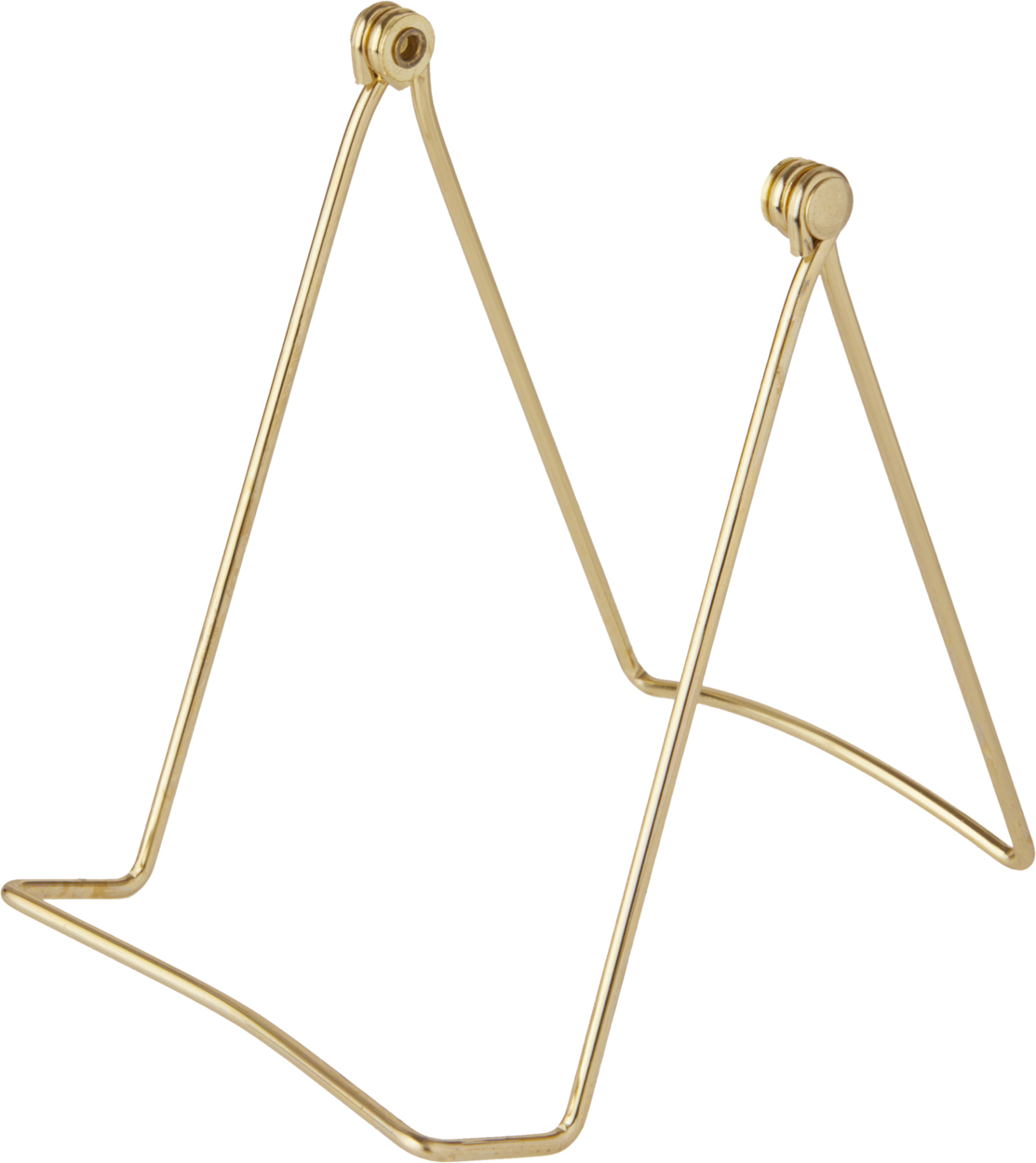 Bard's Folding Gold Wire Easel Stand, 6" H x 4.25" W x 6.25" D
