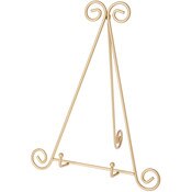Bard's Gold-toned Metal Easel, 15" H x 12" W x 10" D (For 10.5" - 11.5" Plates)