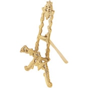 Bard's Ornate Brass Easel, 6.75" H x 4.25" W x 4.75" D