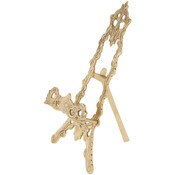 Bard's Ornate Brass Easel, 12.25" H x 6" W x 6" D