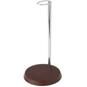 Bard's Chrome and Wood Doll Stand, Fits 20 to 30 inch Slim Waist Dolls, Waist is 1.75 to 2.25 inches Wide