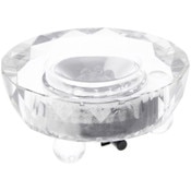 Bard's Clear Round LED Lighted Display Base with White Light, 1.25" H x 3" W x 3" D