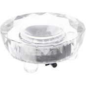 Bard's Clear Round LED Lighted Display Base with Color Changing Lights, 1.25" H x 3" W x 3" D