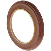 Bard's Walnut Wall Mountable Plate Frame with Gold Strip, 9.25" H x 9.25" W x 0.875" D (For 6.5" - 7.5" Plates)