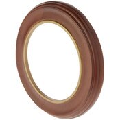 Bard's Walnut Wall Mountable Plate Frame with Gold Strip, 9.25" H x 9.25" W x 0.875" D (For 6.5" - 7.5" Plates)