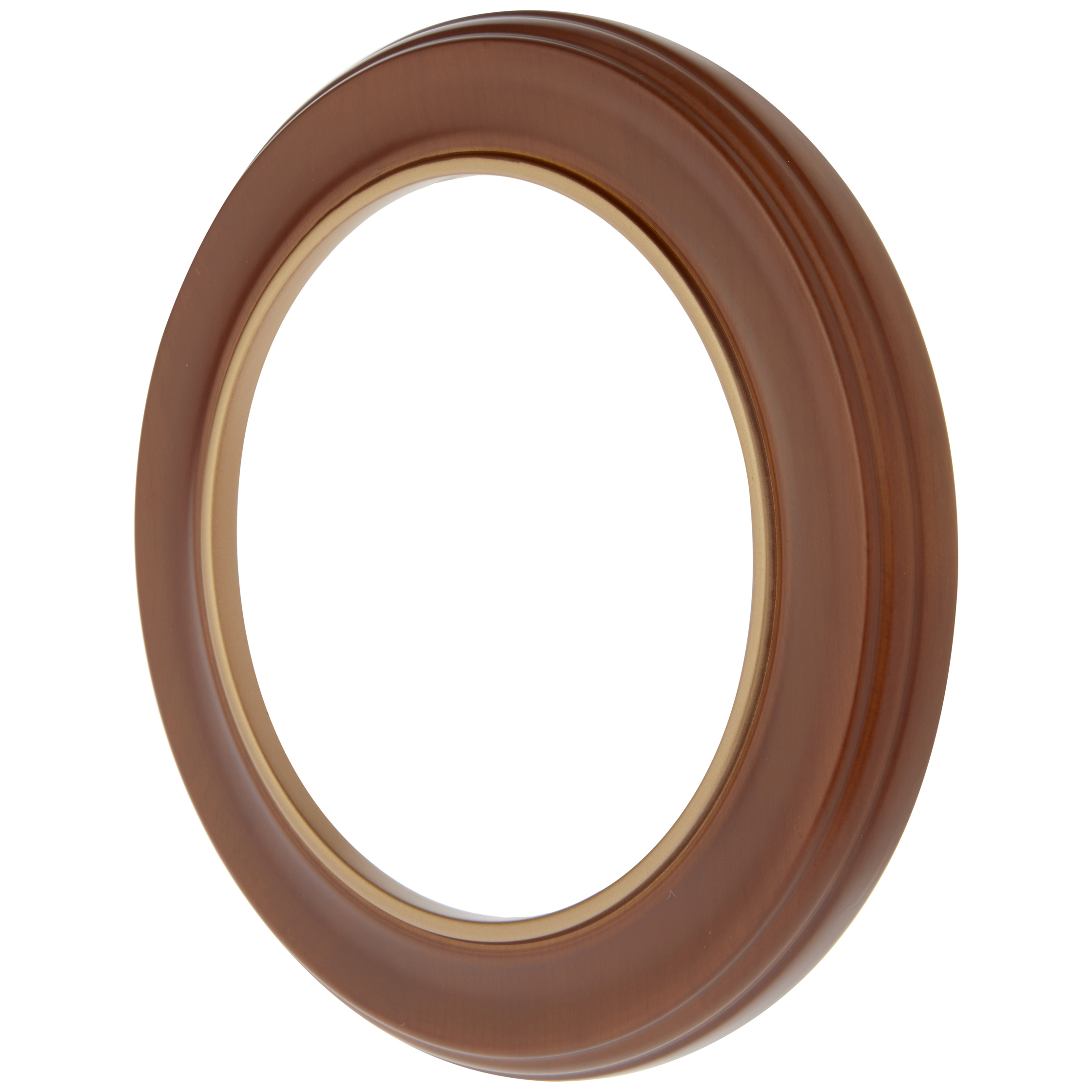 Bard's Walnut Wall Mountable Plate Frame with Gold Strip, 10.25" H x 10.25" W x 0.875" D (For 7.5" - 8.25" Plates)