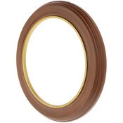 Bard's Walnut Wall Mountable Plate Frame with Gold Strip, 11.25" H x 11.25" W x 0.875" D (For 8.25" - 9.25" Plates)