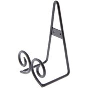 Bard's Black Twin Scroll Wall Mountable Display Easel Stand, 6.5" H x 4" W x 3.5" D