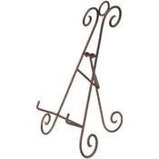 Bard's Scroll Antique Gold-toned Collapsible Easel Stand, 15" H x 11.5" W x 8.5" D (For 11" - 11.5" Plates)