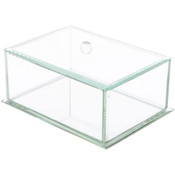 Bard's Clear Beveled Glass Display Box for Jewelry or Keepsakes, 7" W x 5" D x 4.25" H