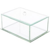 Bard's Clear Beveled Glass Display Box for Jewelry or Keepsakes, 7" W x 5" D x 4.25" H