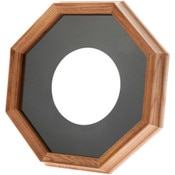Bard's Glass Front Oak Wall Mountable Plate Frame, 13" H x 13" W x 1.5" D (For 8" - 9.5" Plates)