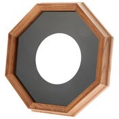 Bard's Glass Front Oak Wall Mountable Plate Frame, 13" H x 13" W x 1.5" D (For 8" - 9.5" Plates)