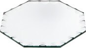Beveled Glass Mirror, Scalloped Octagonal 3mm - 4" Diameter