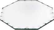 Beveled Glass Mirror, Scalloped Octagonal 3mm - 4" Diameter