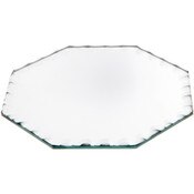 Plymor 5" Octagon, 3mm Thick Beveled Scalloped Glass Mirror