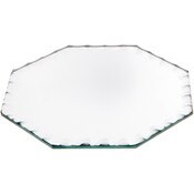 Plymor 5" Octagon, 3mm Thick Beveled Scalloped Glass Mirror