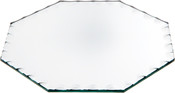 Beveled Glass Mirror, Scalloped Octagonal 3mm - 6" Diameter