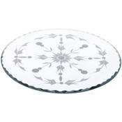 Plymor 8" Round, 5mm Thick Beveled Etched Glass Mirror Circle