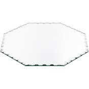 Plymor 8" Octagon, 3mm Thick Beveled Scalloped Glass Mirror