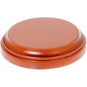 Plymor Fruitwood Round Wood Display Base, 3" W x 3" D x 0.75" H (2.5" Display Diameter)