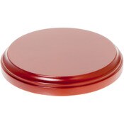 Plymor Fruitwood Round Wood Display Base, 4.5625" W x 4.5625" D x 0.625" H (4" Display Diameter)