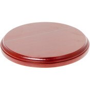 Plymor Fruitwood Round Wood Display Base, 6.5" W x 6.5" D x 0.75" H (6" Display Diameter)