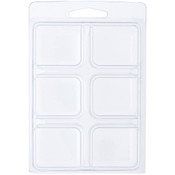 Collecting Warehouse Clear Plastic Clamshell Package / Storage Container with 6 Compartments, 0.875" H x 1.125" W x 1" D