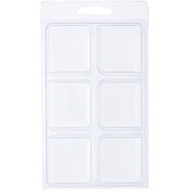 Collecting Warehouse Clear Plastic Clamshell Package / Storage Container with 6 Compartments, 1.125" H x 1.125" H x 1" D