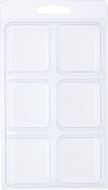 Collecting Warehouse Clear Plastic Clamshell Package / Storage Container with 6 Compartments, 1.125" H x 1.125" H x 1" D