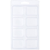 Collecting Warehouse Clear Plastic Clamshell Package / Storage Container with 8 Compartments, 0.75" H x 1.125" W x 1" D